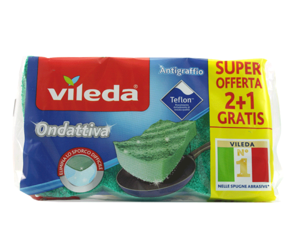 VILEDA SPUGNA ONDATTIVA MILLEUSI 3 PEZZI